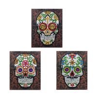 3pcs Backpack Clothing Velcro 5D DIY SKull Diamond Painting Epaulette Badge Special-shaped Rhinestone Embroidery Sticker