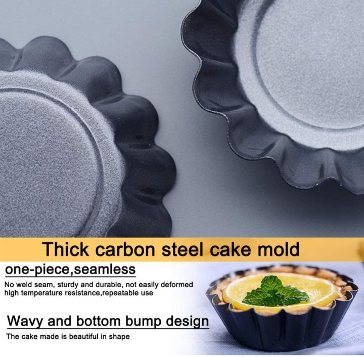 carbon-steel-ปาก-8-cm-พิมพ์ทาร์ต-พิมพ์ทำขขนม-พิมพ์ถ้วยจีบ-พิมพ์จีบ-6-ชิ้น-พิมพ์ขนม-พิมพ์เค้ก-พิมพ์ขนมเค้ก-ถ้วยจีบ-พิมพ์ทำขนมเค้ก