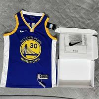 เสื้อกีฬา ปักลาย NBA Warriors สีฟ้า ชุดเครื่องแบบบาสเก็ตบอล คอวี 30 แบบ 401612 Dliiaa01efacmm62