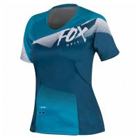 HOT★ผู้หญิง Downhill Jersey Fox Mtb Motocross เสื้อสำหรับปั่นจักรยานผู้หญิงยาวแขนเสื้อสำหรับปั่นจักรยานผู้หญิงเสื้อผ้าแข่งจักรยาน Maillot