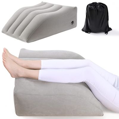 PVC Triangle Inflatable Travel Pillow Foot Rest Cushion Airplane Car Sleeping Resting Inflatable Travel Footrest Pillow Foot Pad