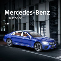 1:24 Benz E300L E-Cless กีฬาจำลอง D Iecast โลหะอัลลอยรุ่นรถยนต์แสงเสียงดึงกลับคอลเลกชันเด็กของเล่นของขวัญ