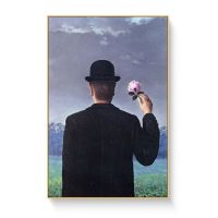 สถิตยศาสตร์งานศิลปะคลาสสิก Rene Magritte โปสเตอร์และภาพศิลปะพิมพ์บนผนังทำสำเนาผ้าใบวาดภาพ69F 0717