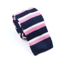 New Fashion Mens Knitted Tie Striped Blue Black Skinny Narrow Slim Knit Warm Neck For Men Woven Designer Daily Wear Cravat