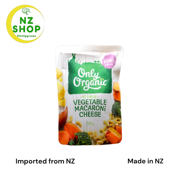 Only Organic Kindy Vegetable Macaroni Cheese Pasta 1-5 Years 220g ...