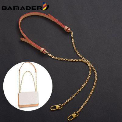 Chain Bag Strap Bag Replacement Strap Crossbody Copper Chain First Layer Vegetable Tanned Leather Shoulder Strap Bag Accessories