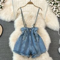 Summer Women Overalls Denim Shorts Oversize Straps Suspender Jeans Female Streetwear Casual Jumpsuit Hot Pants Size S-5XL