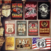 HOT ROD Plaque Vintage Metal Tin Signs Bar Pub Decorative Plates Dad 39;s Garage Wall Stickers Art Poster Home Decor Xmas Gift MN35