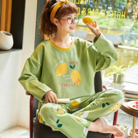 JULYS SONG Women Pajamas Set Cute Cartoon Sleepwear Autumn Winter Fashion Printed Long Sleeve Casual Homewear Female Pajamas