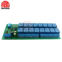 Modbus RTU 12V 10A 16 Channel DIN Rail Kotak PLC Papan Ekspansi RS485 Modul Modbus RTU Relay Protokol remote Kontrol