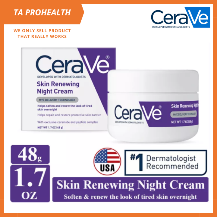 CeraVe Skin Renewing Night Cream 48g Lazada