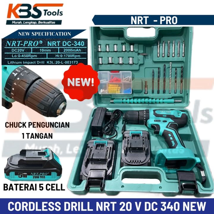 Bor Baterai Impact Beton NRT PRO 20V NEW Cordless Impact Drill