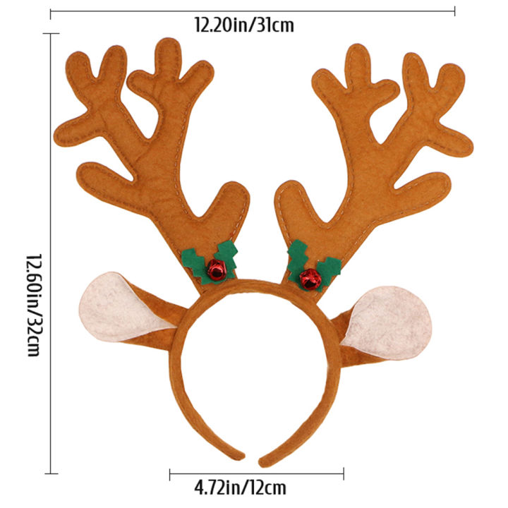 p7tjd-คาดศีรษะกวางคริสต์มาสสำหรับเด็ก2ชิ้นการตกแต่งคริสต์มาสคาดศีรษะเขากวางมูส