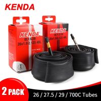 ยางจักรยานในท่อ Kenda 2ชิ้นสำหรับจักรยานเสือหมอบเสือภูเขาบิวทิล Ruer ยางท่อโครงจักรยาน26/27.5/29/700C ท่อวาล์ว Presta Schrader