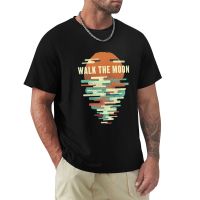 Neon Walk The Moon T-Shirt Custom T Shirts Design Your Own T-Shirts Man Korean Fashion Black T Shirts For Men