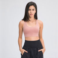 Lulu Woman Clothes Chest Crop Top Cropped Ring Light Sports Bra Breathable Gym Yoga Tennis Female Harness Industrial Large Women