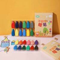 Non-dirty hand crayon 03-year-old kindergarten children six-color color pen non-toxic non-stick washable water drop peanut notes