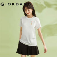 GIORDANO ผู้หญิง เสื้อยืดคอกลมแขนสั้นพิมพ์ลายกระต่ายวินเทจผ้าฝ้ายถัก Free Shipping 05393383