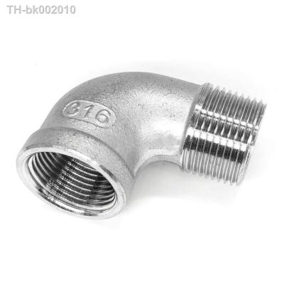 ♞✠ 1/2 3/4 1 1-1/4 1-1/2 2 BSP Female To Male Thread 90 Degree Elbow 304 Stainless Steel Pipe Fitting Water Gas Oil