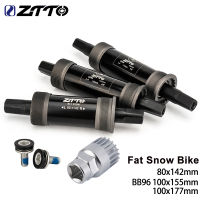 ZTTO จักรยานสแควร์เรียววงเล็บด้านล่าง BSA80x142 BB96 100X155 100X177มม. สำหรับแกน Crankset ไขมัน Snow Bike Crankset Part