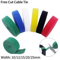 5M Self Adhesive Fastener 10/12/15/20/25mm Hook Loop Tape Organizer Reusable Cable Management Straps DIY Accessories Cable Ties