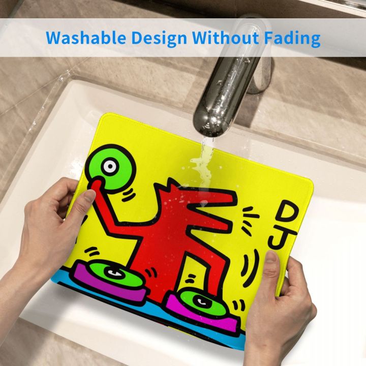 keith-dj-pop-art-mouse-pad-customized-non-slip-rubber-base-gaming-mousepad-accessories-haring-office-computer-desktop-mat