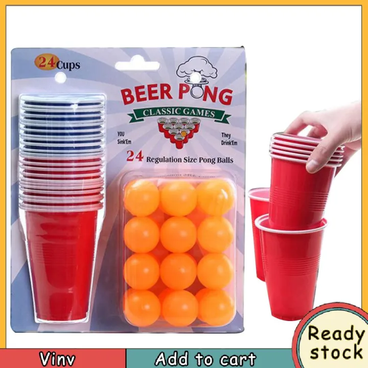 Vinv 1 Set Entertainment Fun Ping Pong Game Party Throwing Drinking