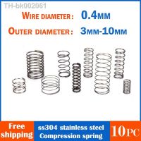 ♂✐❅ 10Pcs SUS304 Stainless Steel Compression Spring Wire Diameter 0.4mm Return Spring Small Spiral Sspring Ressort 5mm 10mm 20mm 30