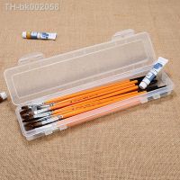 ❐ 1Pc Transparent Brush Painting Pencils Storage Box Watercolor Pen Container Drawing Tools Bin Sturdy Plastic Stationery Storage