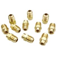 Flare Fit 1/4 quot; 5/16 quot; 3/8 quot; OD Tube x 1/8 quot; 1/4 quot; NPT Female Brass SAE 45 Degree Pipe Fitting Air Condition