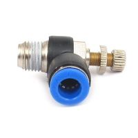 Hot Selling 8Mm X 1/4BSP Flow Speed Control Valve Connector Elbow Pneumatic Push In Fitting