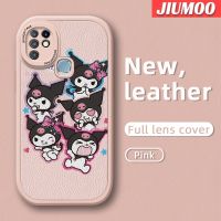 JIUMOO เคสปลอกสำหรับ Infinix Hot 10 Hot 10S Hot 10S NFC Hot 10T X682B X682C เคสกรณีการ์ตูนตลกสีดำ Kuromi การออกแบบใหม่หนังนิ่มเต็มเลนส์ปกกล้องโทรศัพท์กรณีกันกระแทกกรณีการป้องกัน