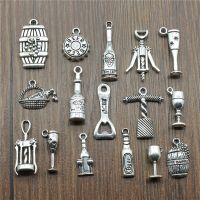 【CC】▬◐▫  20pcs Wine Charms Bottle Pendants Jewelry Making Glasses Opener