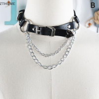 ZTHOME ผู้หญิงโกธิคเอวเข็มขัดหนัง Faux CHAIN Punk Choker leg Ring Jewelry