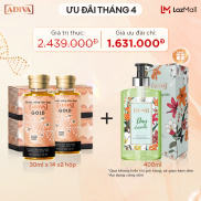 2 Hộp Nước Uống Làm Đẹp Collagen ADIVA Gold 14 Chai Hộp Tặng 1 Sữa Tắm