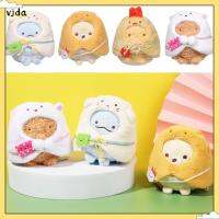 VJDA 10cm นุ่มนุ่มๆ จี้กุญแจ ของขวัญสำหรับเด็ก Sumikko gurashi ของเล่น เสื้อคลุมสิ่งมีชีวิตที่มุม การ์ตูนยัดไส้ ตุ๊กตาผ้าพลัฌ