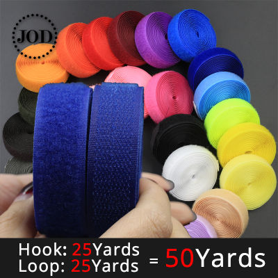 25Yards 20mm Pair Color Velcros Hook and Loop Strap Fastener Tape Magic Sticker Nylon Klittenband Sewing Accessories Polyester