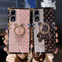 เคส YJD สำหรับ Honor 90 Pro แหวนเพชรรูปหมีน้อยกันกระแทกเคสโทรศัพท์