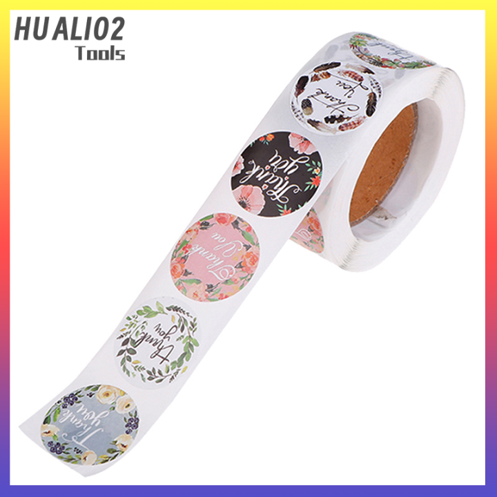 ฉลากลายตราประทับสติ๊กเกอร์ขอบคุณ-huali02-500ชิ้นสำหรับงานแต่งงานปาร์ตี้อัลบั