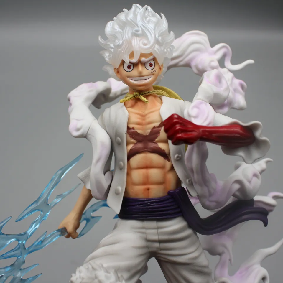 34cm One Piece Gear 5 Luffy Anime Figure Sun God Nika Action Figures PVC  Statue Figurine