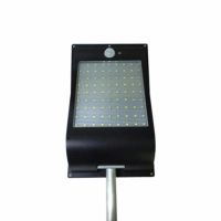 81 LED 1000 Lumen Solar Wall Light with PIR Motion Sensor and Pole