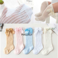 【cw】Summer Mesh Kids Infant Toddler Knee High Socks 0-3Y Cute Bowknot Baby Socks Cotton Bows Baby Girls Knee Socks Spring