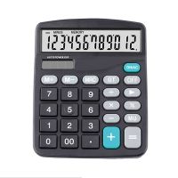 Black 12 Digit  Large Screen Calculator Fashion Computer Financial Accounting Calculators