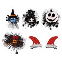 Halloween Hair Barrettes Creative Girls Pumpkin Witch Skull Hair Clip Cosplay Costume Accessories For Festival Celebration Stage Performance For Girls Women workable