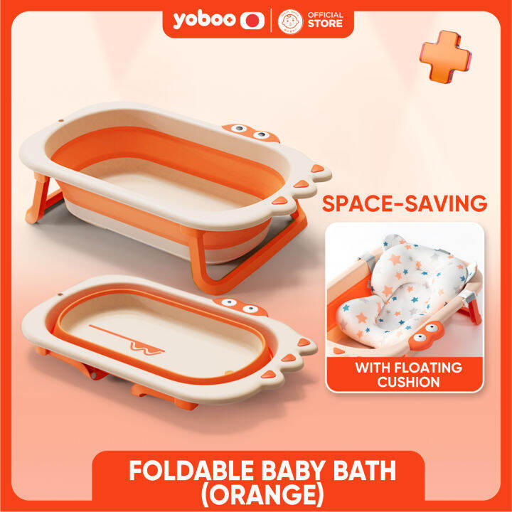 YOBOO Foldable Baby Bath Easy to Fold SpaceSaving Lightweight Rubber