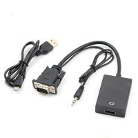 【cw】 1080P to compatible Converter Cable with Audio Output for laptop Projector !