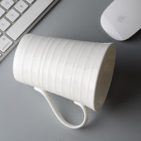 Pure White Bone China Creative Breakfast Cup Milk Cup Simple Large Coffee Cup Water Cup Ceramic Large Capacity Mug 400ml