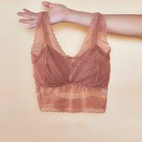 New Seamless One-piece Cup Ladies Wrap Chest Mesh Lace Sexy Breathable Tube Top With Chest Pad Comfortable Camisole Thin Section