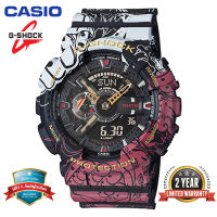 G Shock ONE PIECE GA110 นาฬิกาข้อมือผู้ชายแบบสปอร์ตแสดงเวลาแบบคู่ 200 เมตรกันน้ำกันกระแทกและกันน้ำแสดงเวลาโลก LED นาฬิกาข้อมืออัตโนมัติ GA-110JOP-1A4