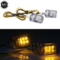 2Pcs Mini Micro Motorcycle Amber LED Turn Indicators Blinkers Flashing 6 LED 12V Motorcycle MotorBike Turn Signal Lights